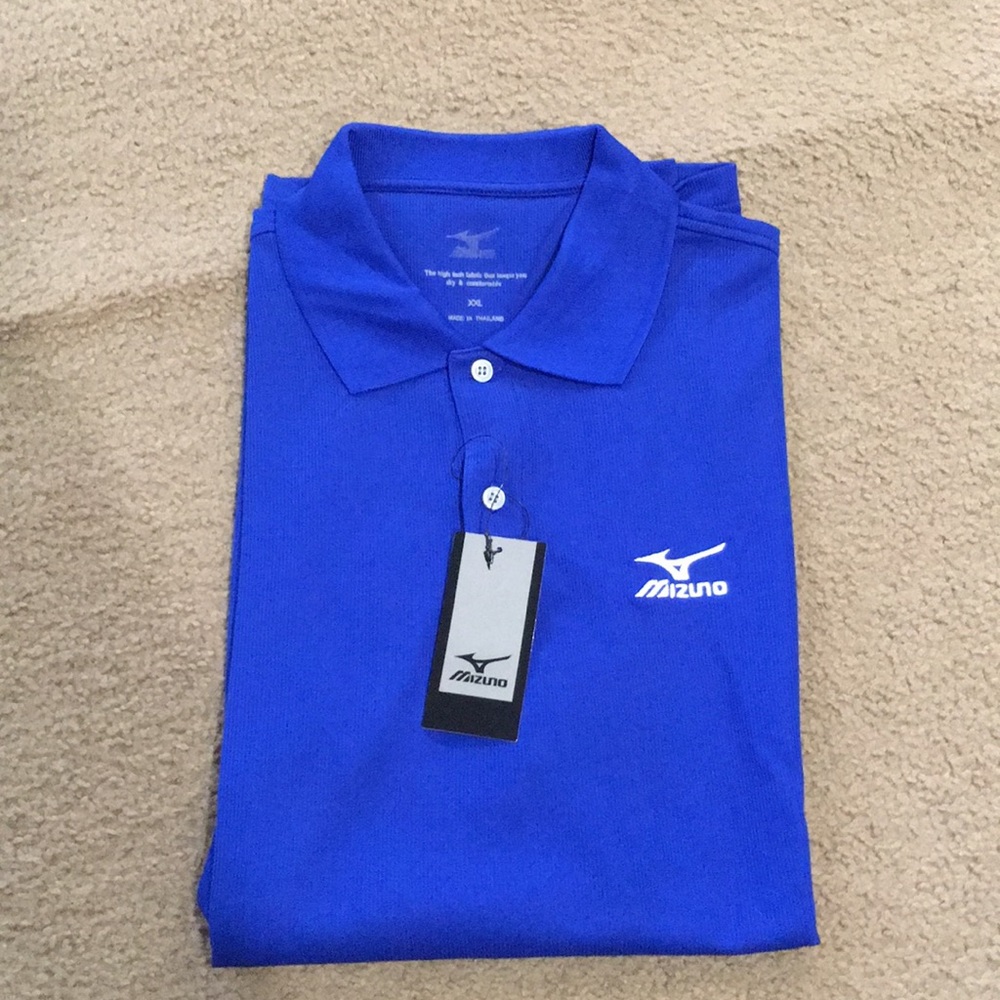 XXL Mizuno royal blue golf polo